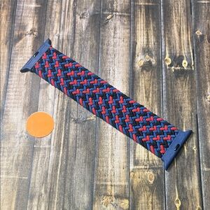 Braided 38mm/40mm/41mm Apple Watch Bands Black Blue Red Woven Strechband